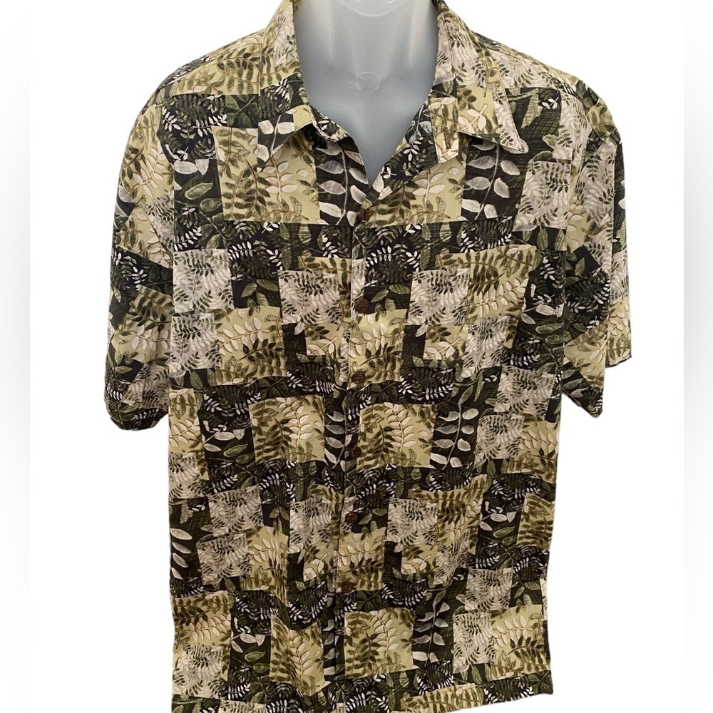 VTG HILO HATTIE Aloha Hawaiian Tropical Floral Collared Shirt Men 2XL XXL